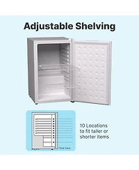 SnowLion Premium 65L Solid Door 2.3 Cu.ft. Freestanding Under-Counter Mini Fridge in White