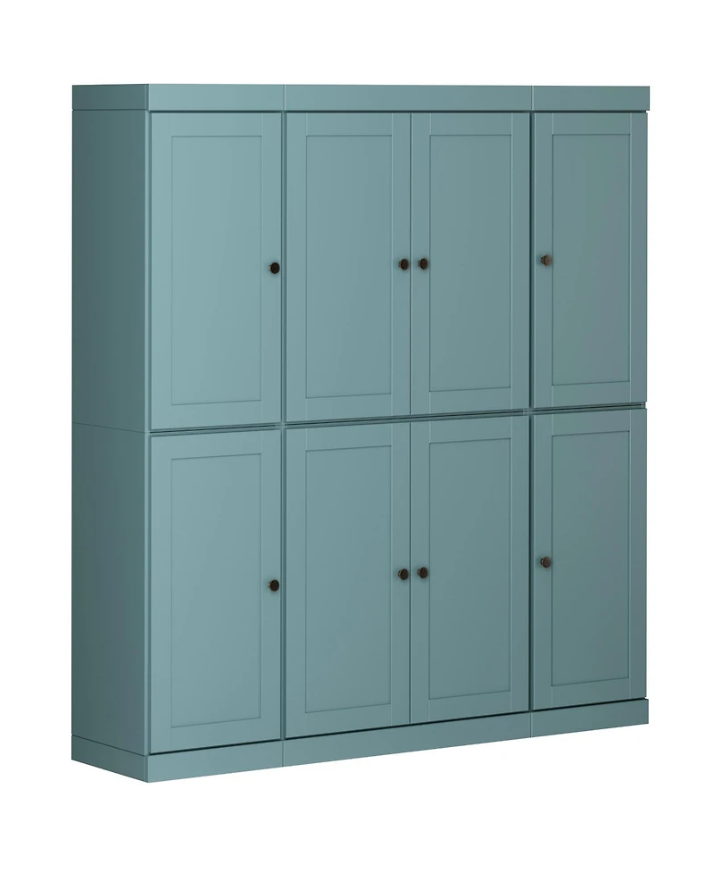 Palace Imports 100% Solid Wood 65" Pantry Cabinet with Shaker Doors, 2-Drawers & Adjustable Shelves