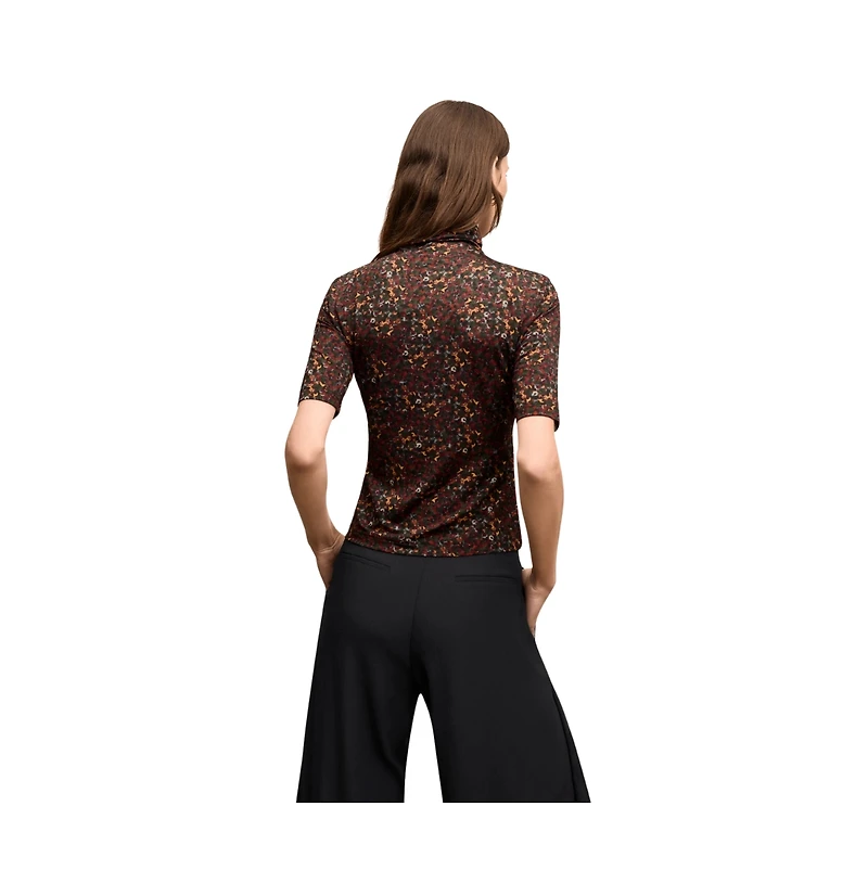 M.m.LaFleur Women's Jax Turtleneck Tee - Printed Jersey