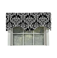 Rlf Home Ozbourne Cornice Syel 3" Rod Pocket Valance 50" x 17" Black by Rlf Home