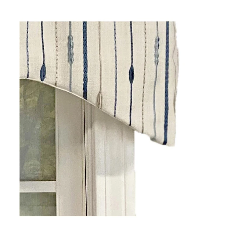 Go Getter Cornice 3" Rod Pocket Window Valance 50" x 17" Blue by Rlf Home