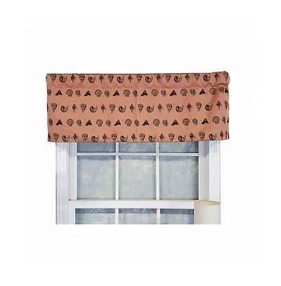 Rlf Home Modern Design Classic Seascape Tailored Style Window Valance 50" x 17" Peach