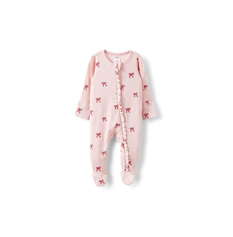 Cotton On Baby Boys Pointelle Ruffle Zip All One