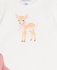 Rare Editions Girls 7-16 Puffer Vest, Graphic T-Shirt and Distressed Jeans, 3-Piece Set