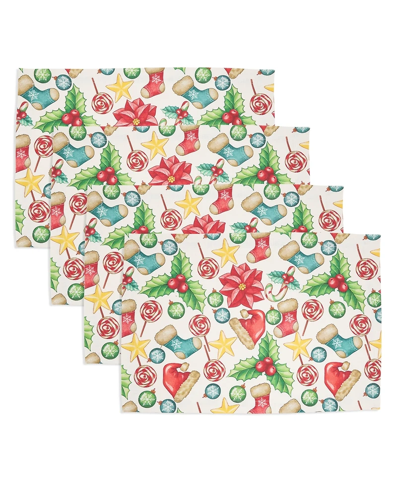 Saro Lifestyle Christmas Placemat, Set of 4