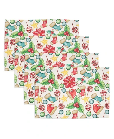 Saro Lifestyle Christmas Placemat, Set of 4