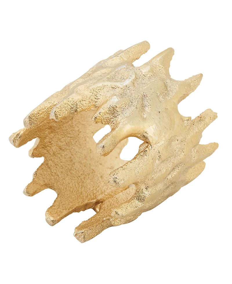 Saro Lifestyle Jagged Edge Napkin Ring, Set of 4