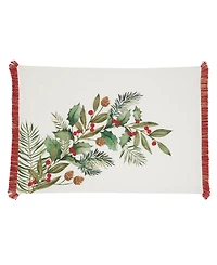 Saro Lifestyle Holly Branch Placemat, Set of 4