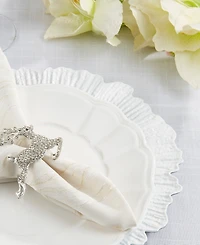 Saro Lifestyle Beaded Reindeer Napkin Ring, Set of 4