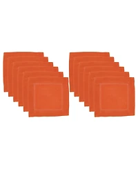 Saro Lifestyle Hemstitched Border Cocktail Napkin, Set of 12