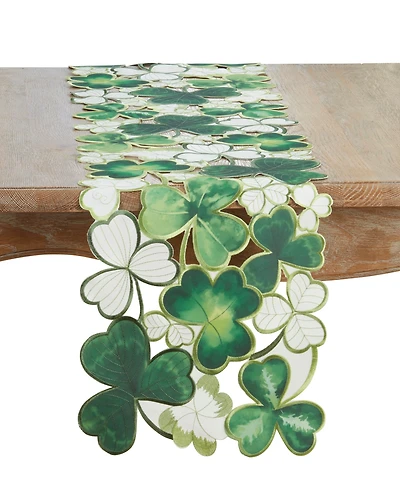 Saro Lifestyle Clovers Table Runner, 13" x 72"