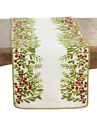 Saro Lifestyle Red Berry Table Runner, 16" x 72"