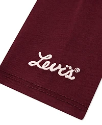 Levi's Baby Girls Long-Sleeve Bodysuit and Denim Skirtall, 2-Piece Set