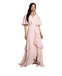 Coast Women's Angel Sleeve Bridesmaid Maxi Dress