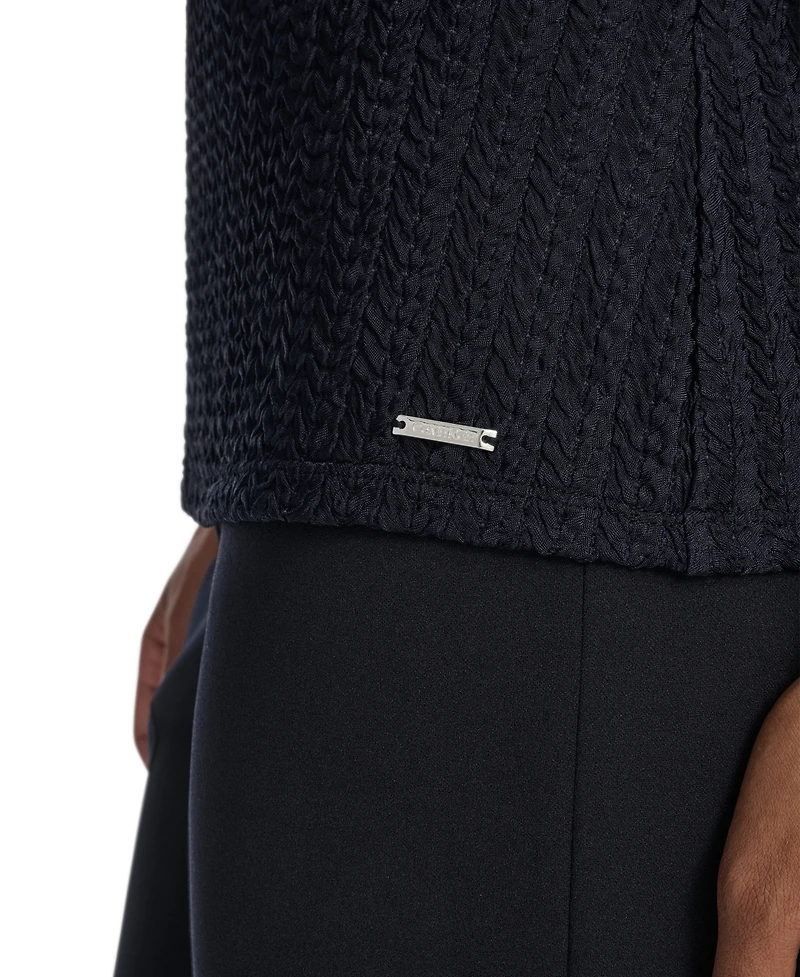 Calvin Klein Women's Textured Cap Sleeve Top