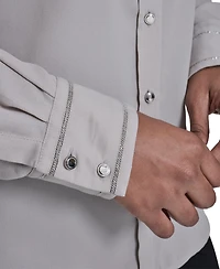 Calvin Klein Women's Decorated Button-Down Top