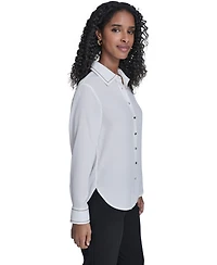 Calvin Klein Women's Decorated Button-Down Top
