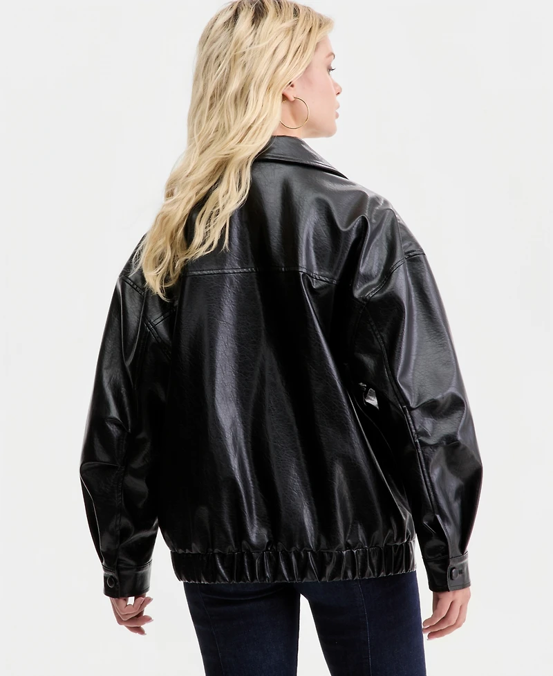 Guess Women's Fransiska Faux-Leather Jacket
