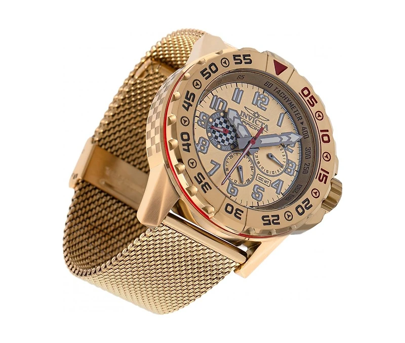 Invicta Unisex 47216 Invicta Racing Quartz Chronograph Gold Dial Watch
