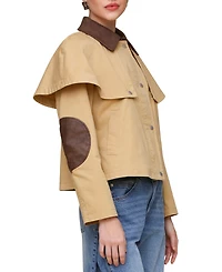 Avec Les Filles Women's Cropped Cape Trench Coat