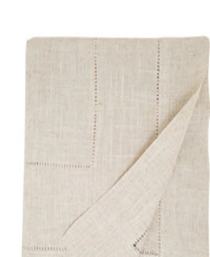 Saro Lifestyle Linen Blend Toscana Double Hemstitched Tablecloth