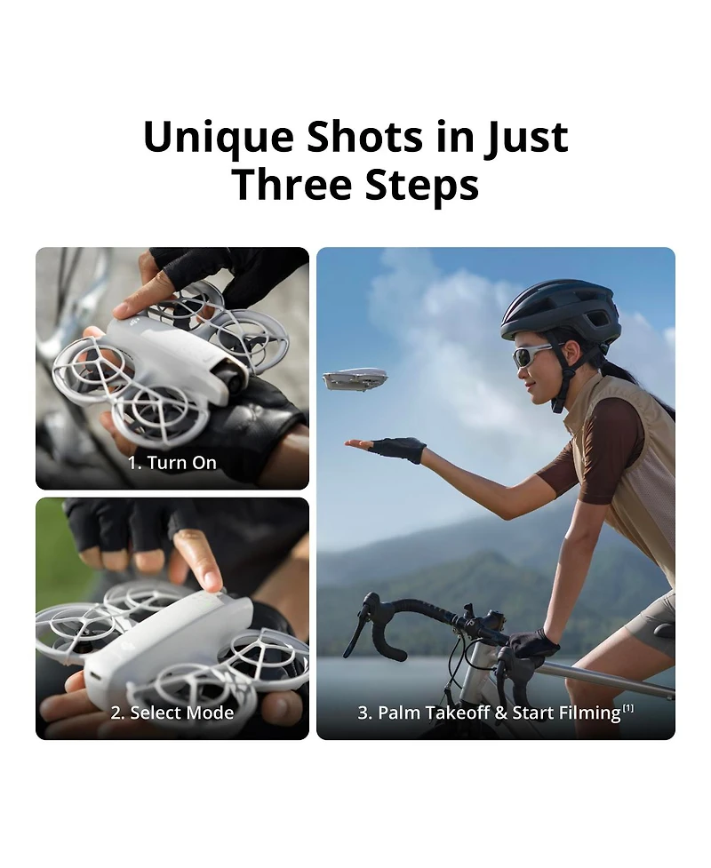 Dji Neo Drone, White, Bundle with Carrying Case and 20" Foldable Landing Pad Pro