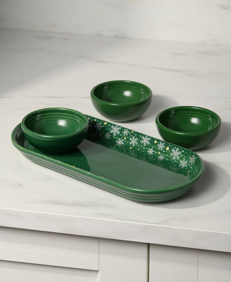Fiesta Jade Snowflakes 4-Piece Condiment Set, Exclusively at Macy's