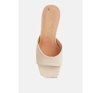 Norta Faux Leather Wedge Sandals
