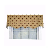 Rlf Home Modern Design Classic Curacao Regal Style Window Valance 50" x 17" Light Oak