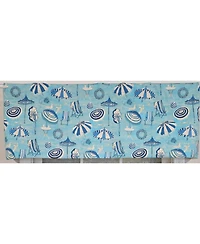 Rlf Home 100% Cotton Beach Day Toilored Fully lined Windows Rod Pocket Valance 51" x 16" Blue