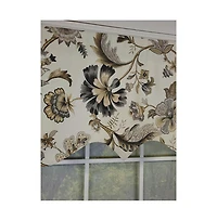 Rlf Home Tannzibar Regal 3" Rod Pocket Lining Luxurious and Elegant Window Treatment Valance 50" x 17" Gray