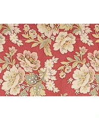 Rlf Home 3" Rod Pocket High Quality Fabric Basili D-Regal Valance for Windows 50" x 17" Red