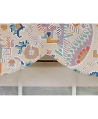 Rlf Home 3" Rod Pocket High Quality Fabric Tea House Stamford Valance for Windows 50" x 16" Multi