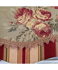 Rlf Home 100% Cotton Lymington Glory Fully lined Windows Rod Pocket Valance 50" x 16" Green