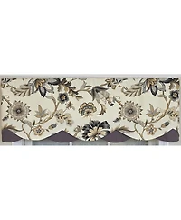 Rlf Home 100% Cotton Zanzibar Petticoat With Poly/Cotton lining Rod Pocket Valance 50" x 17" Gray