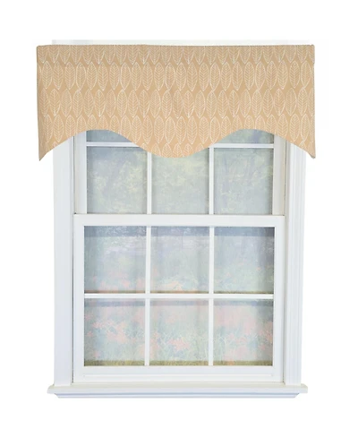 Rlf Home Fall Cornice Valance - 100% Cotton with Ivory Lining 50" x 17" Tan