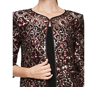 Alex Evenings Petite Sequined Mock Twinset Top