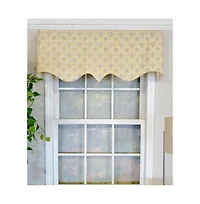 Rlf Home Aliki Regal 3" Rod Pocket Lining Luxurious and Elegant Window Treatment Valance 50" x 17" Yellow