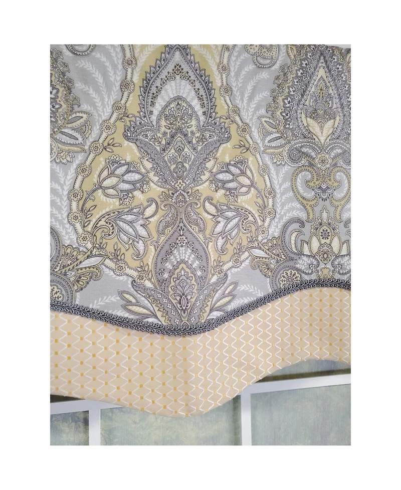 Rlf Home 3" Rod Pocket High Quality Fabric Nobility Glory Valance for Windows 50" x 16" Gary
