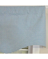 Rlf Home 100% Cotton Shepherd Check Regal Fully lined Windows Rod Pocket Valance 50" x 17" Blue