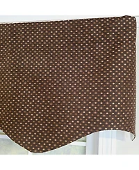 Rlf Home 100% Cotton Metz Regal Fully lined Windows Rod Pocket Valance 50" x 17" Brown