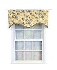 Rlf Home 100% Cotton Sunrise Cornice Fully lined Windows Rod Pocket Valance 50" x 17" Yellow