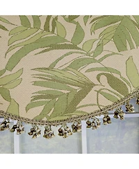 Rlf Home 100% Cotton Breeze Cornice Fully lined Windows Rod Pocket Valance 50" x 17" Green