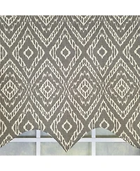 Rlf Home 100% Cotton Corsica Regal Fully lined Windows Rod Pocket Valance 50" x 17" Gray