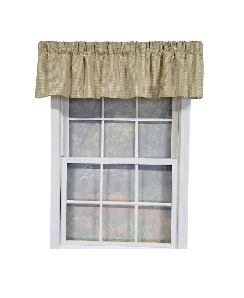 Rlf Home 100% Cotton Crosswell Tailored Fully lined Windows Rod Pocket Valance 76" x 14" Sage