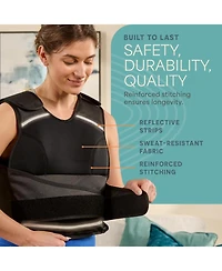 Lifepro 2-in-1 Adjustable Weighted Vest + Ankle Weights (15 & 20lbs) – Reflective Training Vest with Phone Pocket