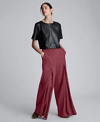 Kenneth Cole Women's Inverted Pleat Wide Leg Pants
