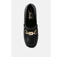 Bratz Horsebit Diamante Embellished Chunky Platform Loafers