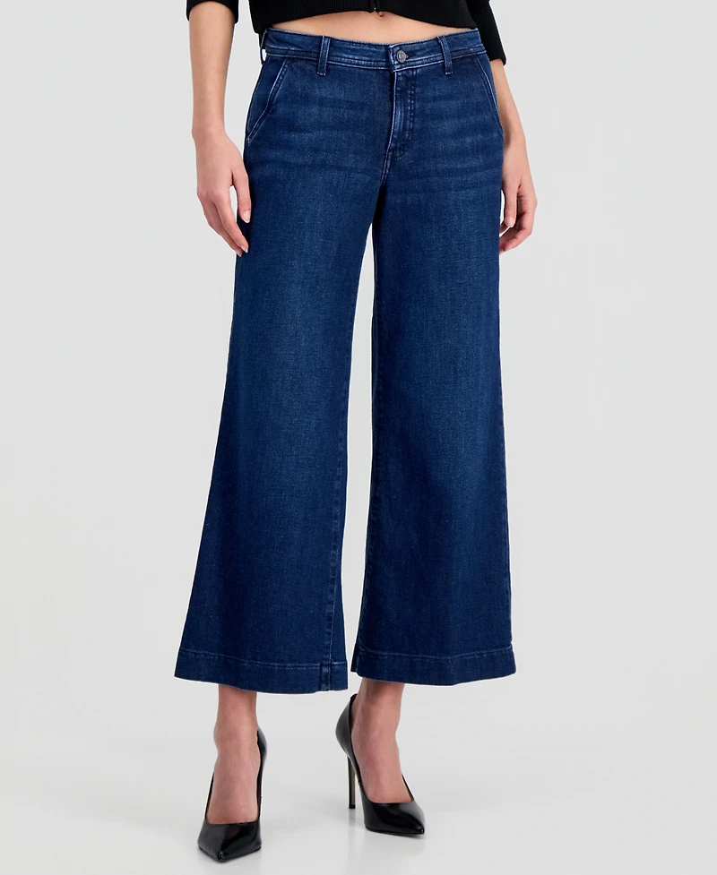 Guess Women's Zoya Cropped Wide-Leg Jeans
