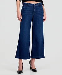 Guess Women's Zoya Cropped Wide-Leg Jeans
